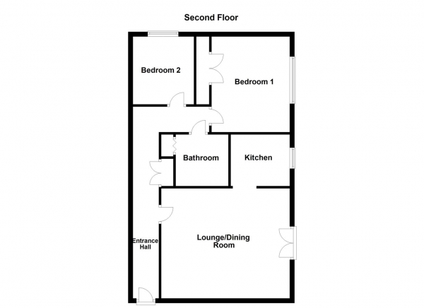 Floor Plan Image for 2 Bedroom Flat for Sale in Constable Drive, Ossett