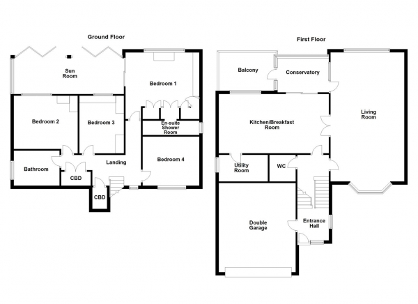 Floor Plan Image for 4 Bedroom Detached House for Sale in Daleside, Dewsbury