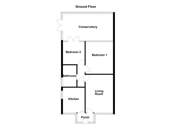 Floor Plan Image for 2 Bedroom Semi-Detached Bungalow for Sale in The Crescent, Netherton, Wakefield