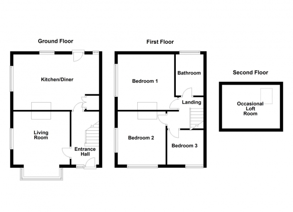 Floor Plan Image for 3 Bedroom Semi-Detached House for Sale in Fairfield Crescent, Dewsbury