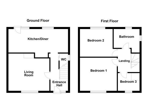 Floor Plan Image for 3 Bedroom Property for Sale in Nell Gap Lane, Overton