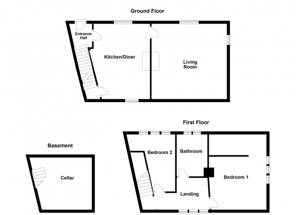 Floor Plan Image for 2 Bedroom Cottage for Sale in Chidswell Lane, Dewsbury