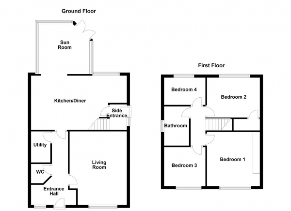 Floor Plan Image for 4 Bedroom Detached House for Sale in Teall Street, Ossett