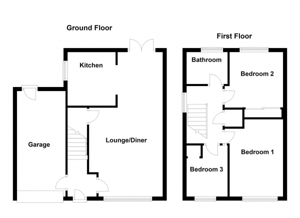 Floor Plan Image for 3 Bedroom Semi-Detached House for Sale in Hawthorne Close, Flockton