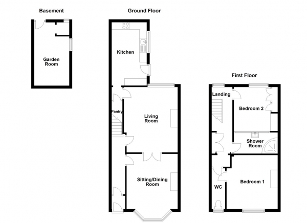 Floor Plan Image for 2 Bedroom Terraced House for Sale in Netherhey Street, Oldham