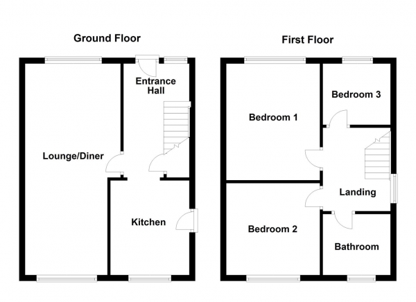 Floor Plan Image for 3 Bedroom Detached House for Sale in Healey Drive, Ossett