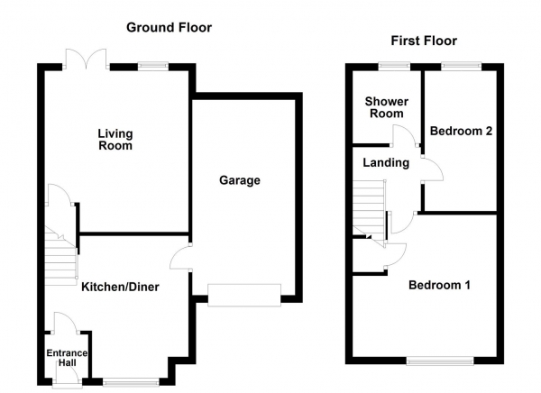 Floor Plan Image for 2 Bedroom Semi-Detached House for Sale in Maple Court, Ossett