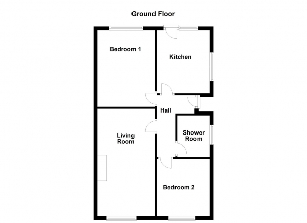 Floor Plan Image for 2 Bedroom Bungalow for Sale in Bywell Close, Dewsbury