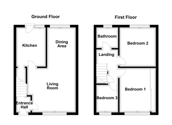 Floor Plan Image for 3 Bedroom Terraced House for Sale in Netherfield Avenue, Netherton, Wakefield