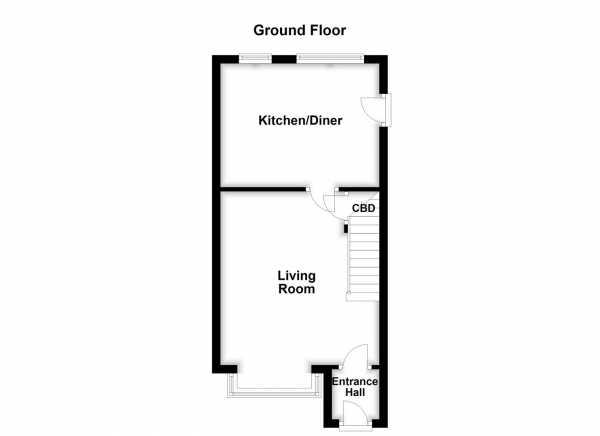 Floor Plan Image for 2 Bedroom Town House for Sale in The Hawthorns, Ossett