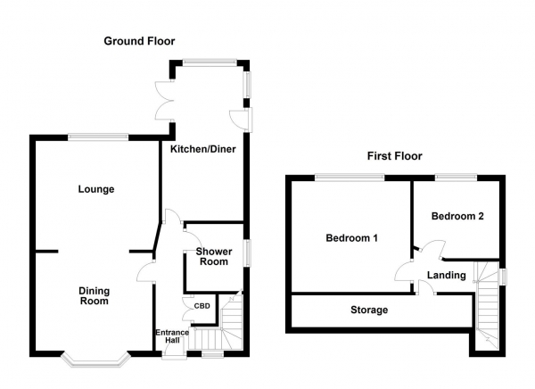 Floor Plan Image for 2 Bedroom Semi-Detached Bungalow for Sale in Wilman Drive, Ossett