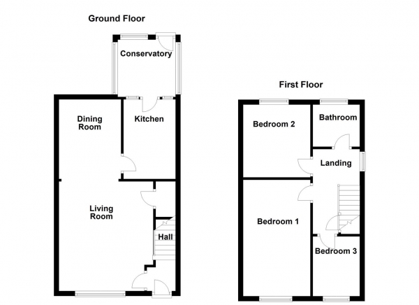 Floor Plan Image for 3 Bedroom Semi-Detached House for Sale in Dewsbury Road, Ossett