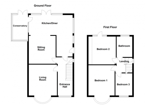 Floor Plan Image for 3 Bedroom Detached House for Sale in Overthorpe Road, Dewsbury