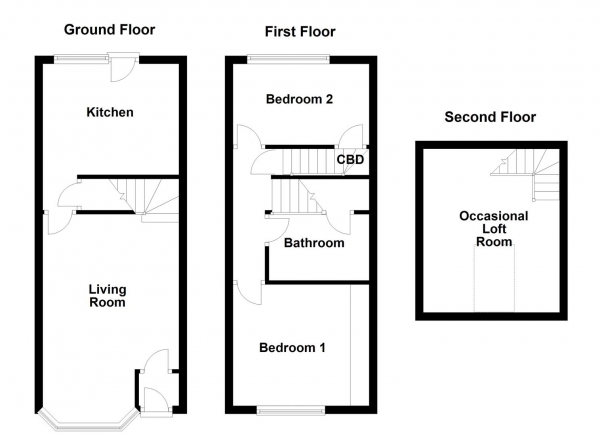 Floor Plan Image for 2 Bedroom Terraced House for Sale in Priory Road, Ossett