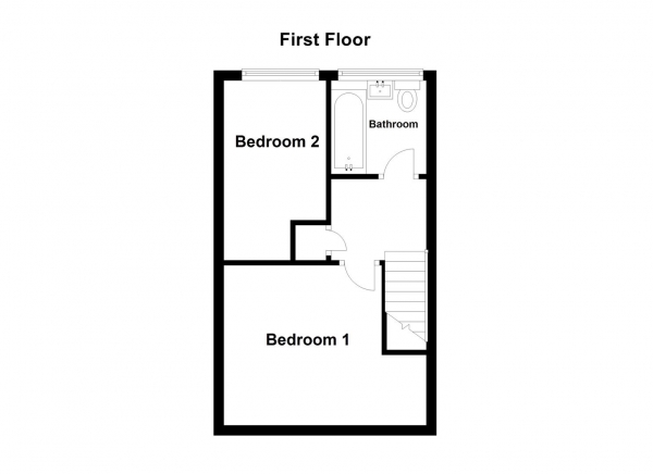 Floor Plan Image for 2 Bedroom End of Terrace House for Sale in Wheat Close, Dewsbury