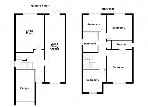 Floor Plan Image for 4 Bedroom Detached House for Sale in Parkside, Middlestown, Wakefield