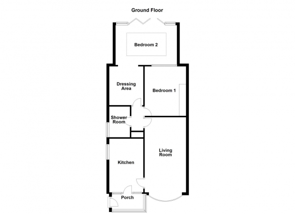 Floor Plan Image for 2 Bedroom Semi-Detached Bungalow for Sale in Coxley View, Netherton