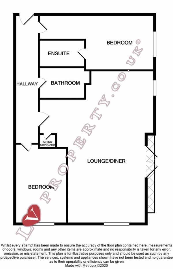 Floor Plan for 2 Bedroom Apartment for Sale in House Of York, Jewellery Quarter, B3, 1PT - Offers in Excess of &pound269,995