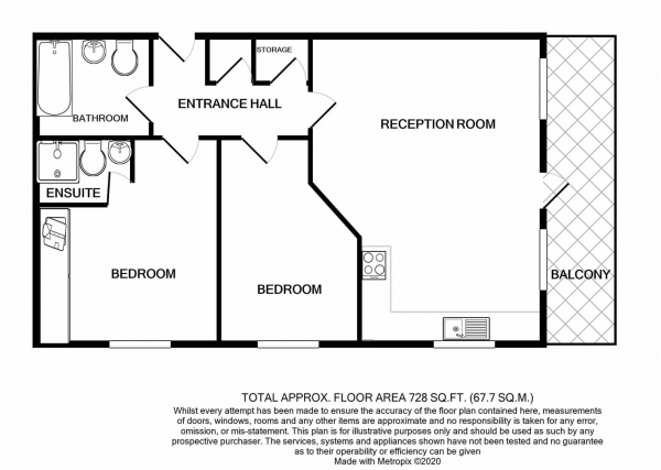 Floor Plan Image for 2 Bedroom Apartment for Sale in Bell Barn Road, Birmingham City Centre