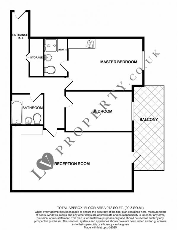 Floor Plan Image for 2 Bedroom Apartment for Sale in Ulysses Apartments, Birmingham City Centre