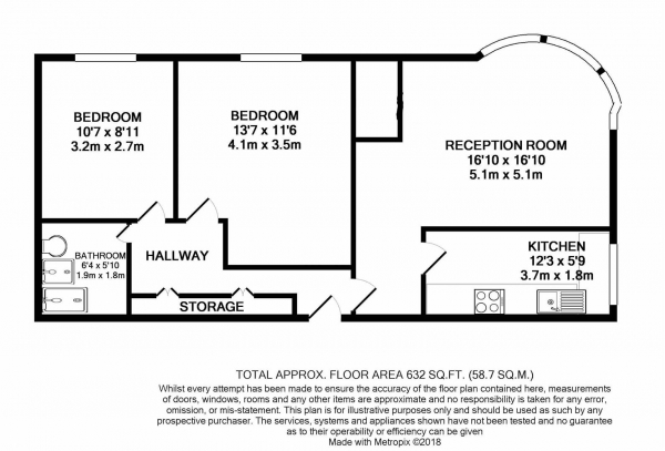 Floor Plan Image for 2 Bedroom Apartment for Sale in King Edwards Road, Jewellery Quarter