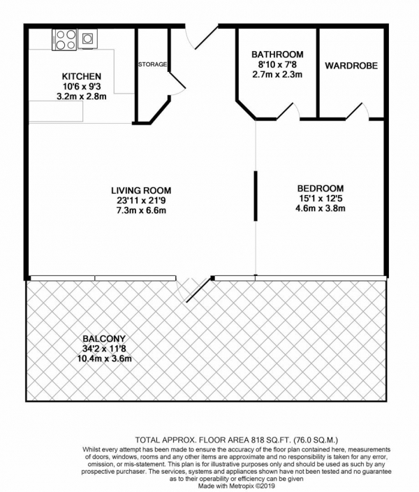 Floor Plan Image for 1 Bedroom Apartment for Sale in New Hampton lofts, Jewellery Quarter