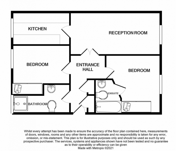 Floor Plan Image for 2 Bedroom Apartment for Sale in Friday Bridge, Birmingham City Centre