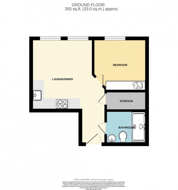 Floor Plan Image for 1 Bedroom Apartment for Sale in Nexus Point, 10 Edwards Road, Birmingham