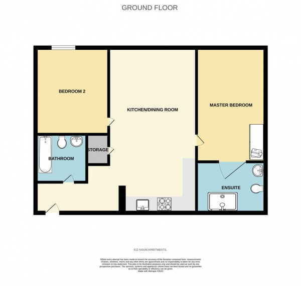 Floor Plan Image for 2 Bedroom Apartment for Sale in Axium Apartments, 40 Windmill Street, Birmingham