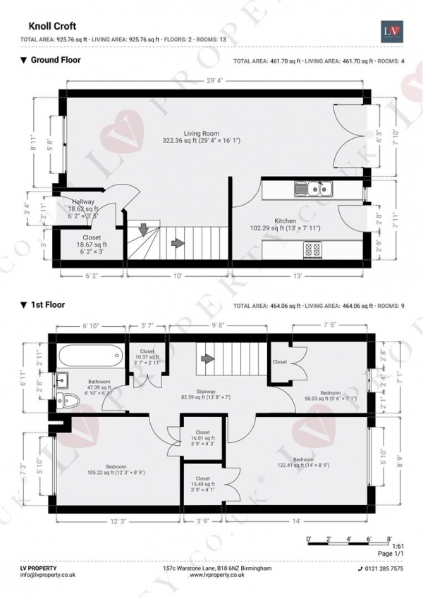 Floor Plan Image for 3 Bedroom Semi-Detached House for Sale in Knoll Croft, Birmingham