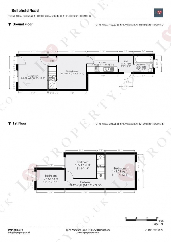 Floor Plan Image for 3 Bedroom Terraced House for Sale in Bellefield Road, Winson Green, Birmingham