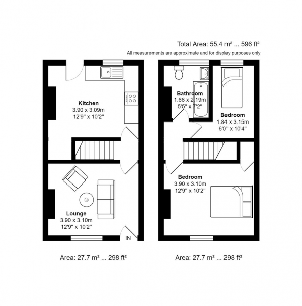 Floor Plan Image for 2 Bedroom Property to Rent in Lansdown Place, Brookfield Road