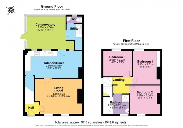 Floor Plan Image for 3 Bedroom Semi-Detached House for Sale in Badsey Road, Willersey, Broadway