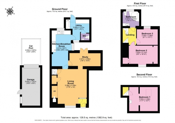 Floor Plan Image for 3 Bedroom Terraced House for Sale in Church Street, Willersey, Broadway