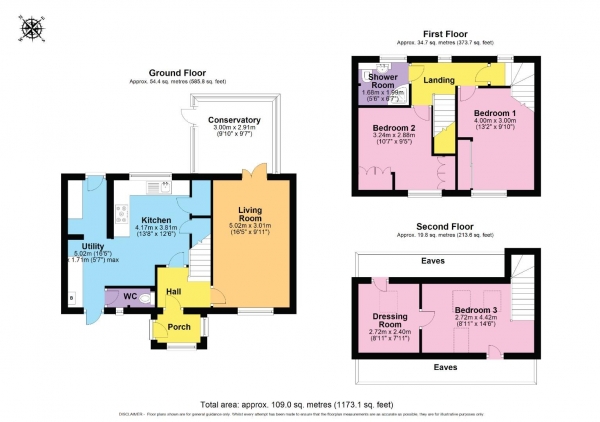 Floor Plan Image for 3 Bedroom Semi-Detached House for Sale in Coronation Close, Chipping Campden