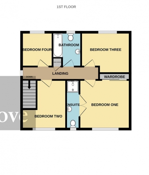 Floor Plan Image for 4 Bedroom Detached House for Sale in Evesham Drive, Bridgwater