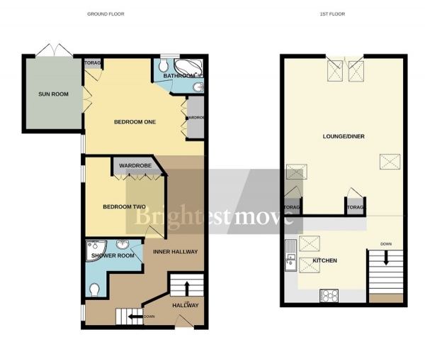 Floor Plan Image for 2 Bedroom Barn Conversion for Sale in Fiddington