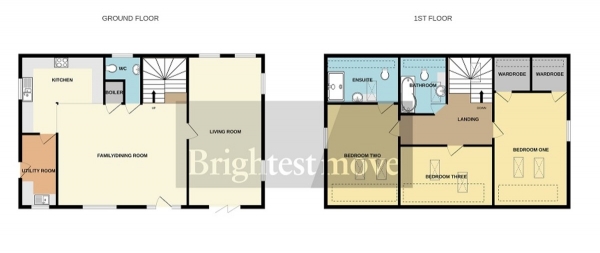 Floor Plan Image for 3 Bedroom Detached House for Sale in Coast Road, Berrow