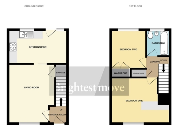 Floor Plan Image for 2 Bedroom Terraced House for Sale in Chepstow Avenue, Bridgwater