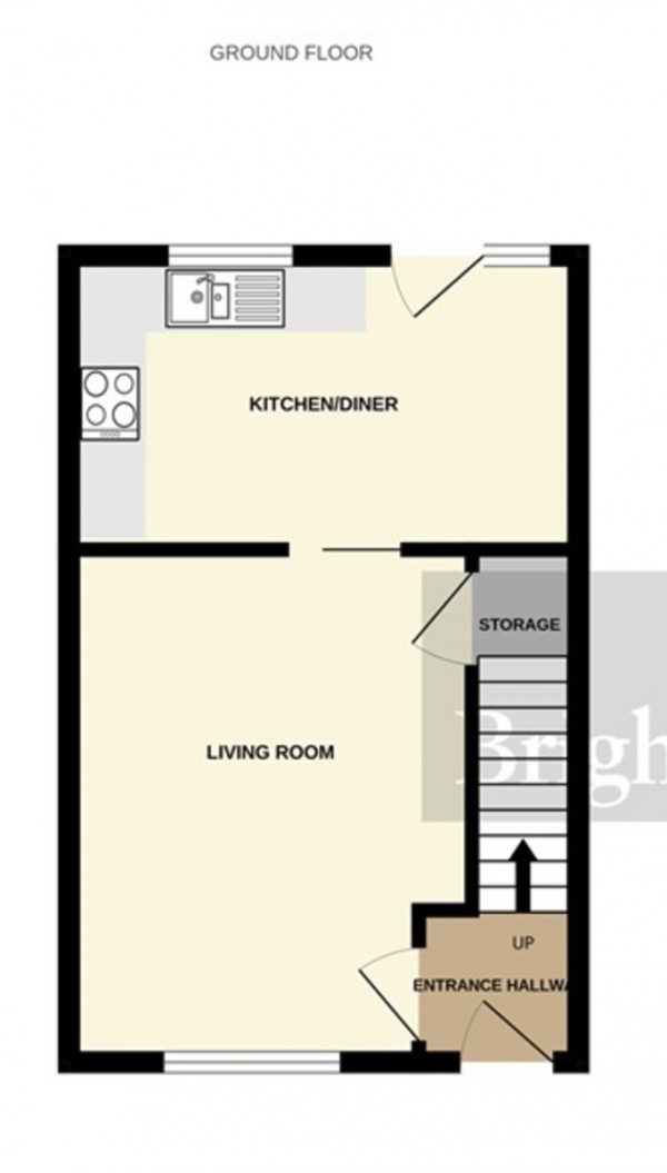 Floor Plan Image for 2 Bedroom Terraced House for Sale in Chepstow Avenue, Bridgwater