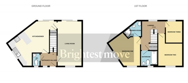 Floor Plan Image for 3 Bedroom Terraced House for Sale in Carpathian Way, Bridgwater