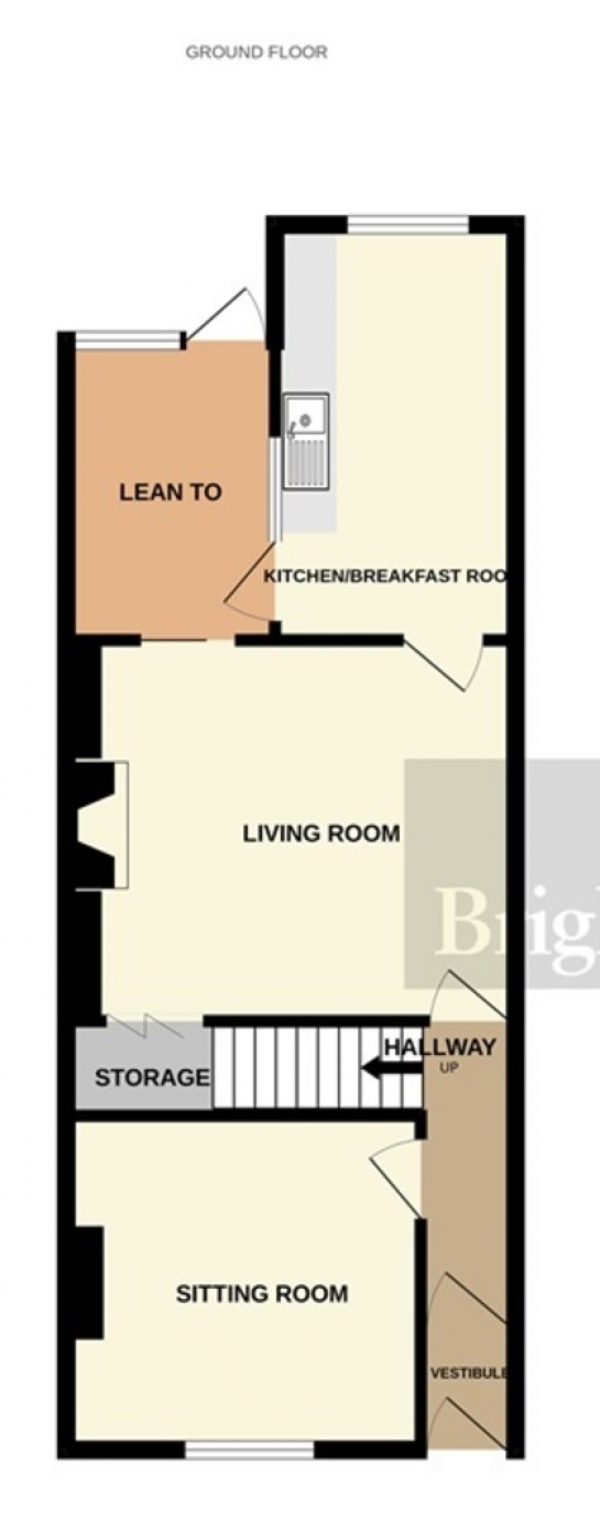 Floor Plan Image for 2 Bedroom Terraced House for Sale in Wellington Road, Bridgwater