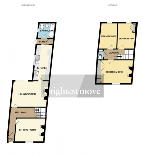 Floor Plan Image for 3 Bedroom Terraced House for Sale in Polden Street, Bridgwater