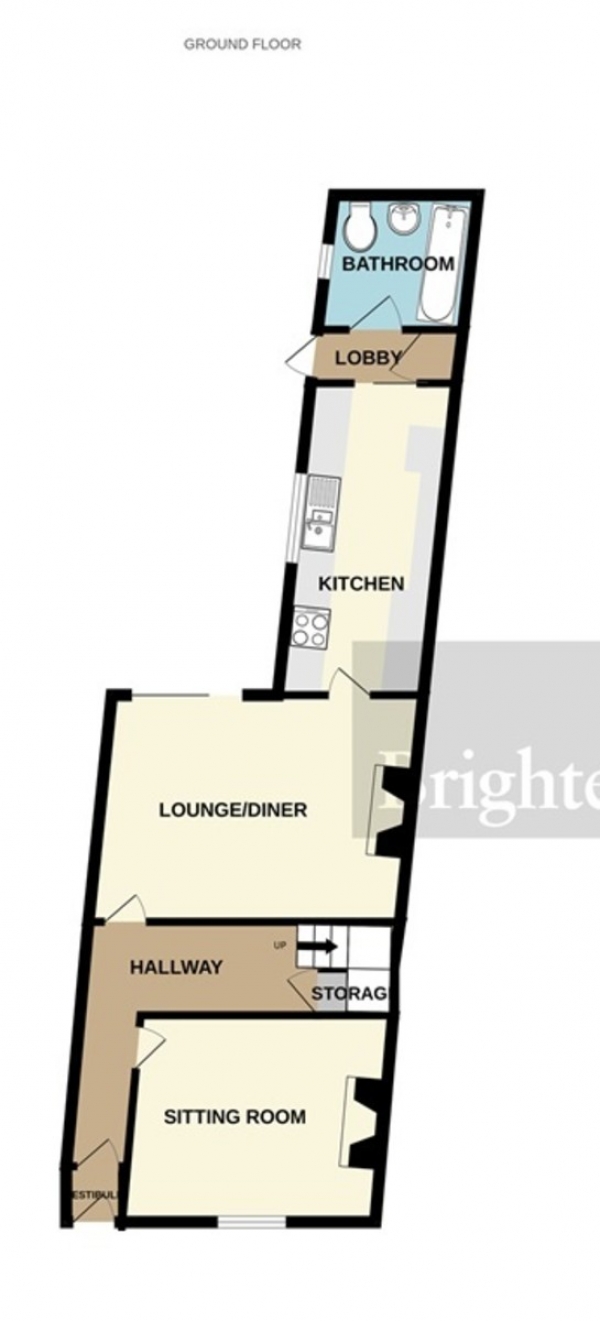 Floor Plan Image for 3 Bedroom Terraced House for Sale in Polden Street, Bridgwater