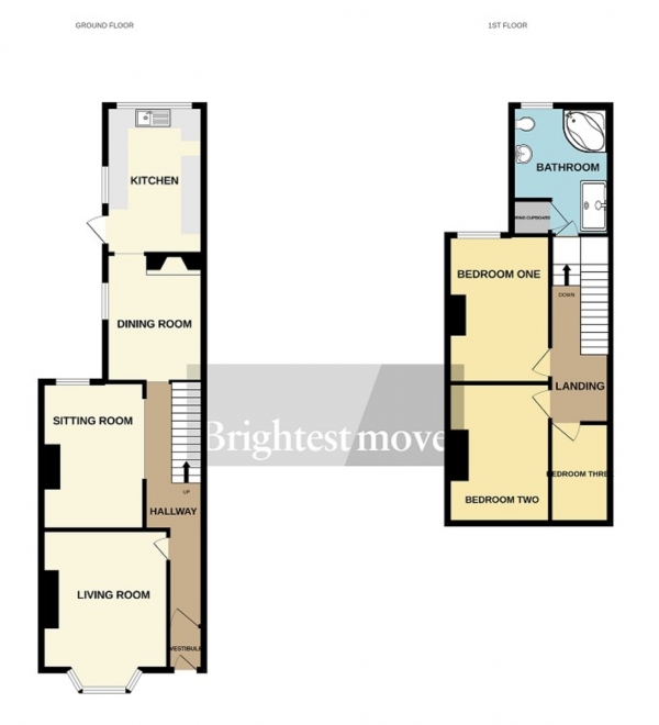 Floor Plan Image for 3 Bedroom Terraced House for Sale in Cranleigh Gardens, Bridgwater