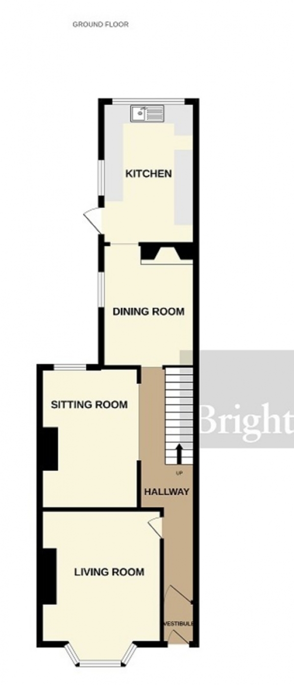 Floor Plan Image for 3 Bedroom Terraced House for Sale in Cranleigh Gardens, Bridgwater