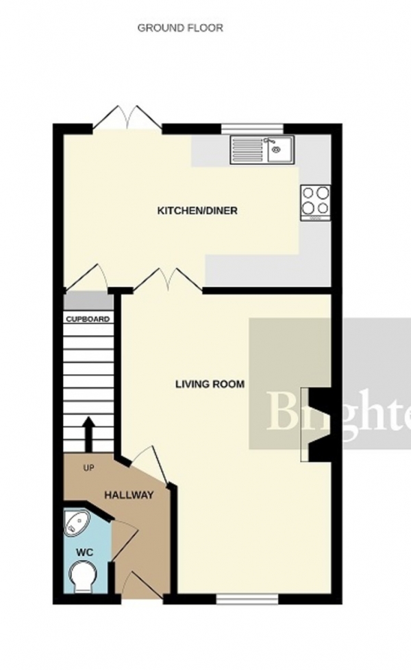 Floor Plan Image for 3 Bedroom End of Terrace House for Sale in Meadowlands Avenue, Bridgwater