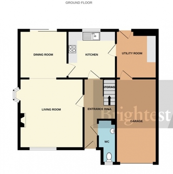 Floor Plan Image for 3 Bedroom Detached House for Sale in Selworthy Close, Bridgwater