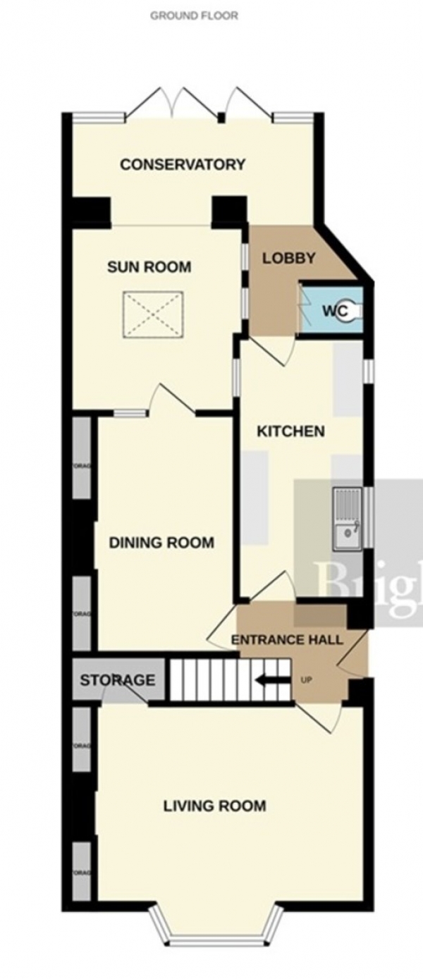 Floor Plan Image for 3 Bedroom Semi-Detached House for Sale in Bristol Road, Bridgwater