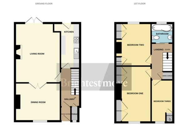 Floor Plan Image for 3 Bedroom Terraced House for Sale in Rhode Lane, Bridgwater